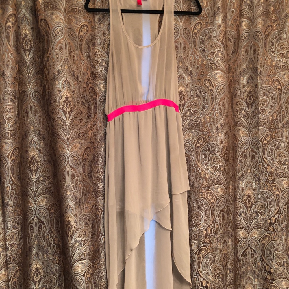 Sheer asymmetrical dress